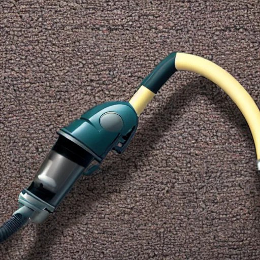 close up photograph of a vacuum picking up small items Stable