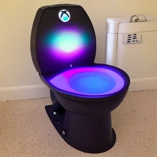 xbox toilet seat with rgb lights Stable Diffusion