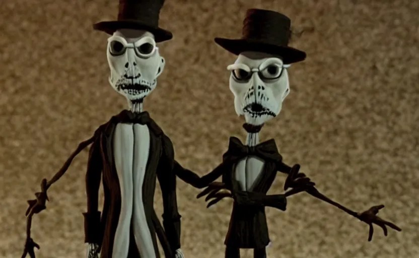 A still of Walter White in Nightmare Before Christmas Stable Diffusion