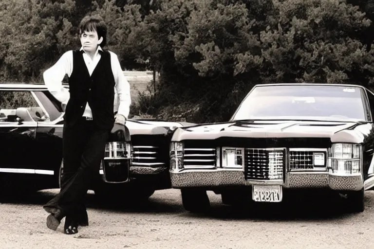 Johnny Cash's one piece at a time Cadillac Stable Diffusion