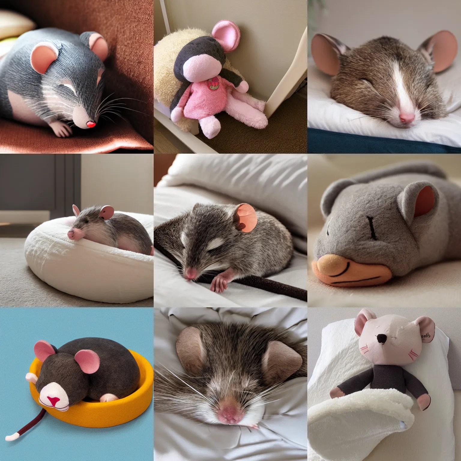 Giant mouse sleeping in a bed Stable Diffusion OpenArt
