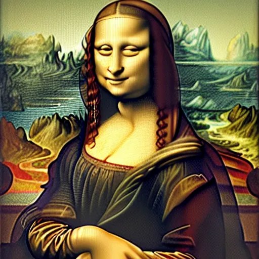 mona lisa, renaissance painting by da vinci Stable Diffusion