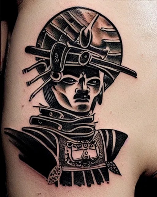 Unleash Your Inner Samurai with a Japanese Warrior Face Tattoo 10 Jaw