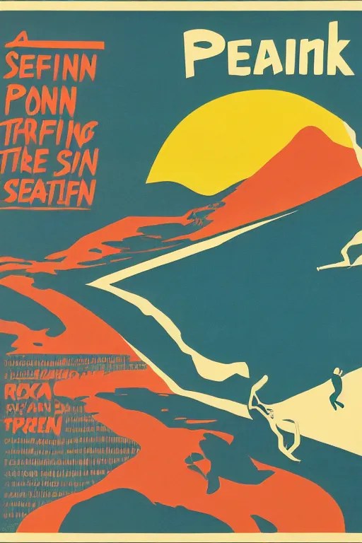 a mid century modern film poster of point break Stable Diffusion