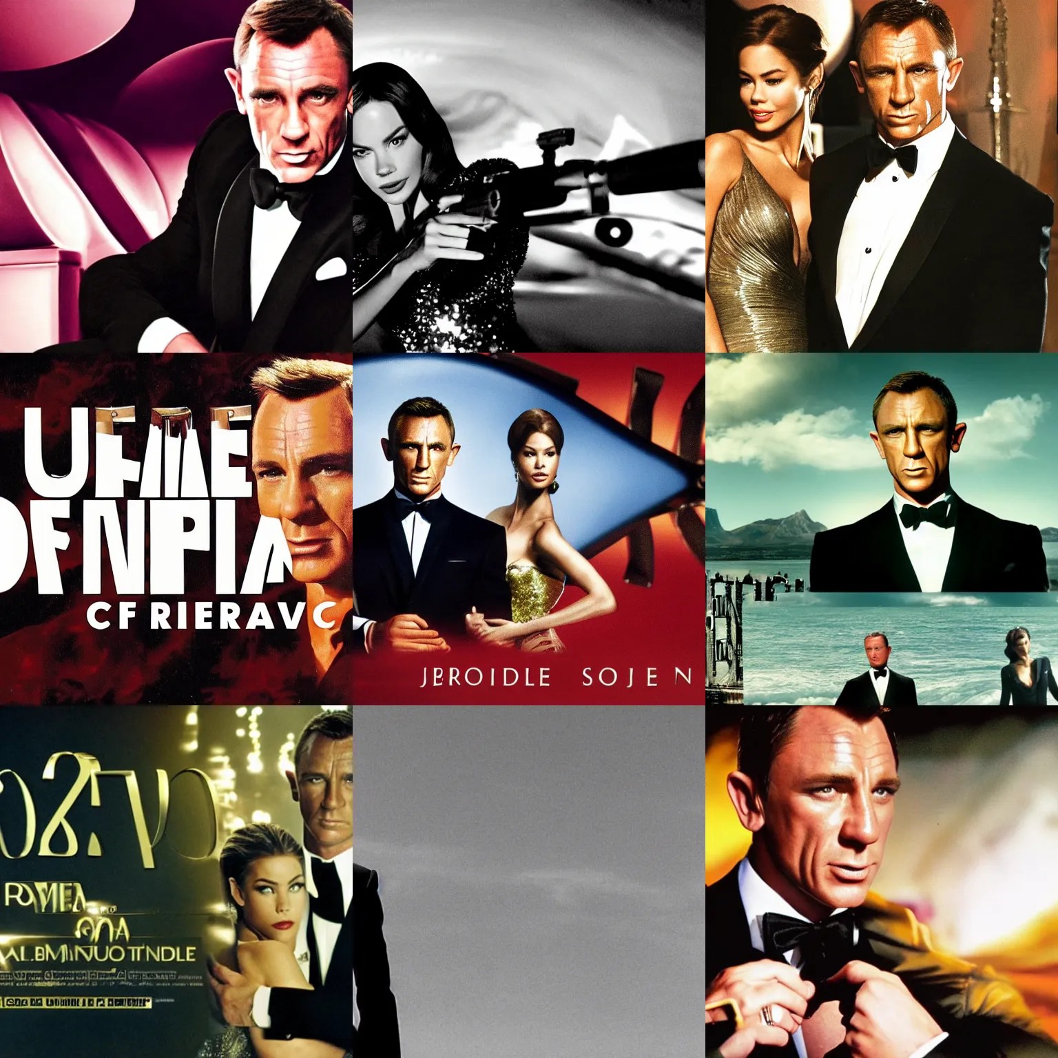 james bond intro credit sequence, starring sofia Stable Diffusion