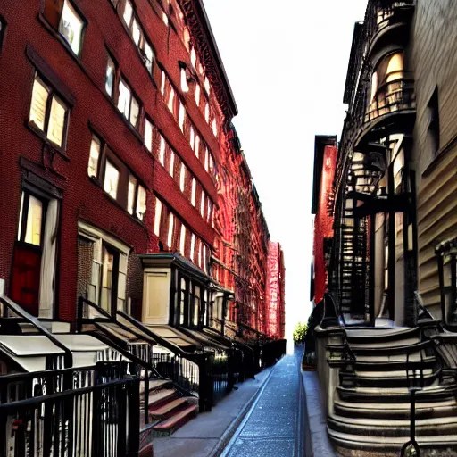 nyc upper west side city street, brownstones, Stable Diffusion OpenArt