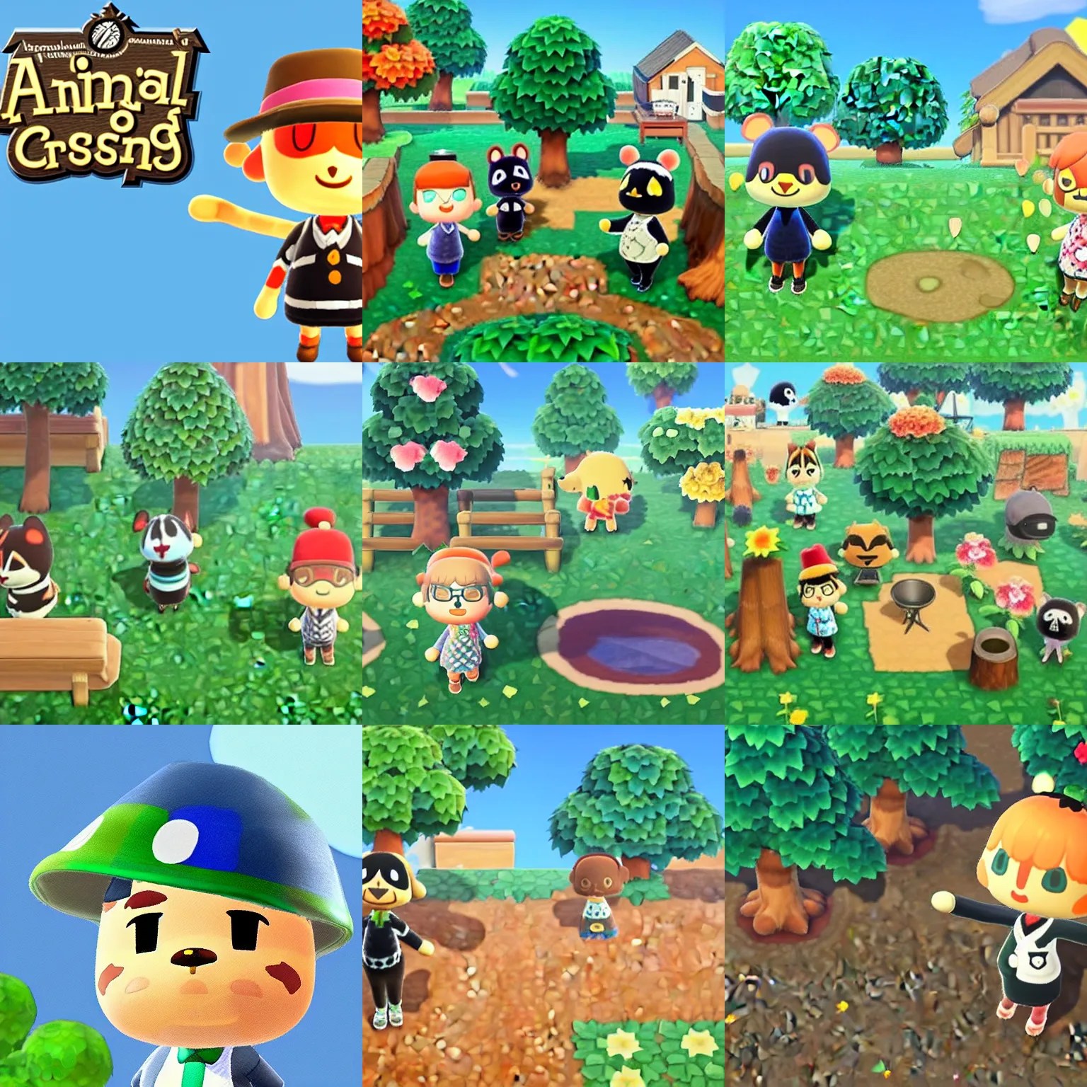 an animal crossing animal, the animal is a magpie, Stable Diffusion