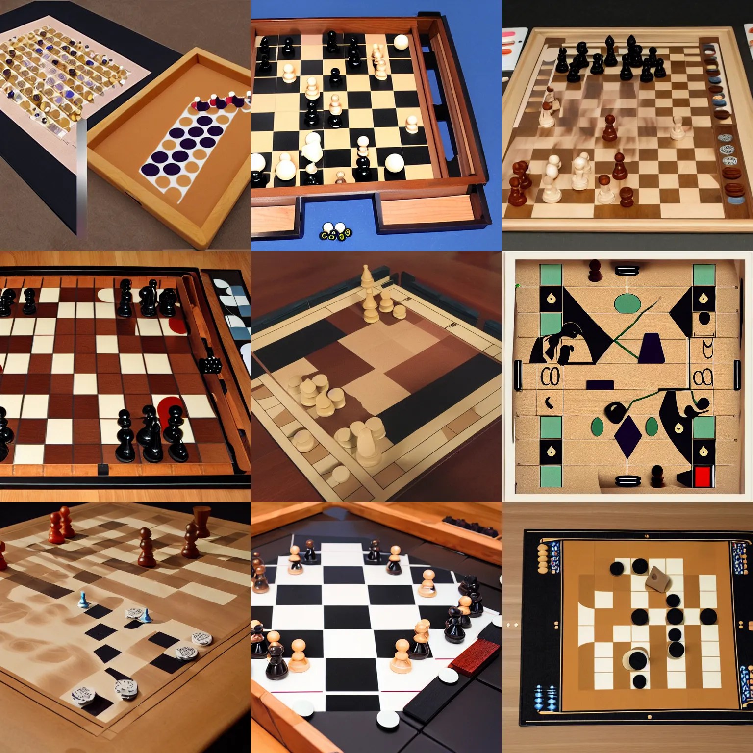 abstract board game, gipf project, go baduk chess Stable Diffusion