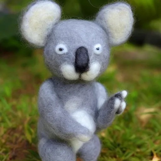 a needle felted koala, needle felting art. Stable Diffusion OpenArt
