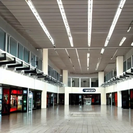 photograph of empty retail store, empty shopping mall Stable