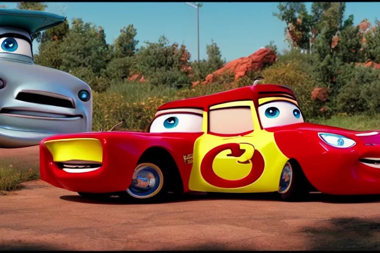 car jesus christ chrysler as a car from cars 2, as a Stable Diffusion