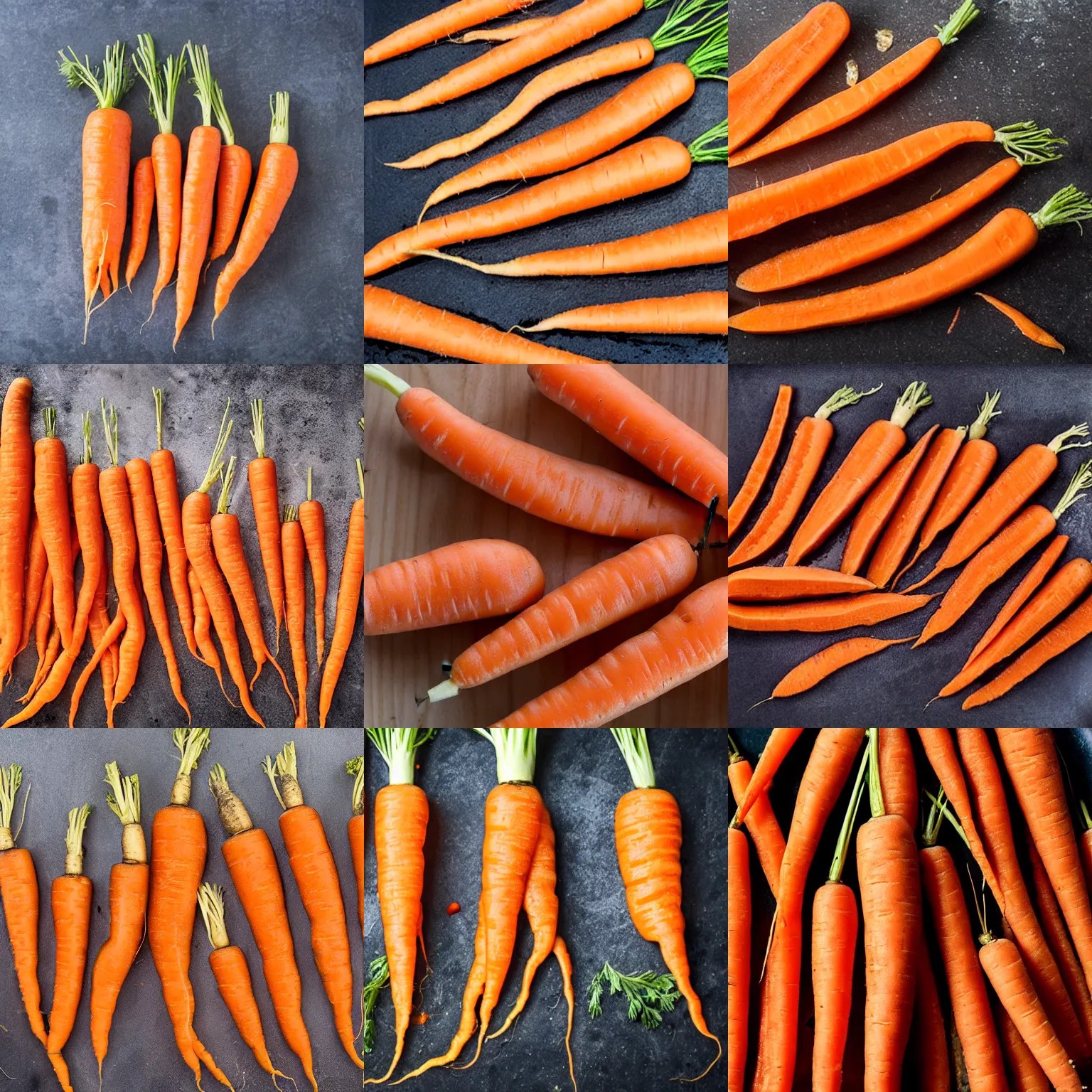 Sliced carrots screaming in pain Stable Diffusion OpenArt