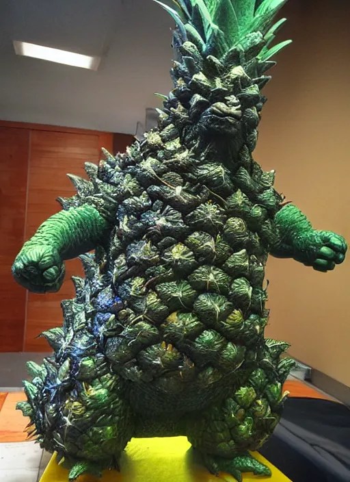 godzilla as a pineapple monster by gogos, basil Stable Diffusion