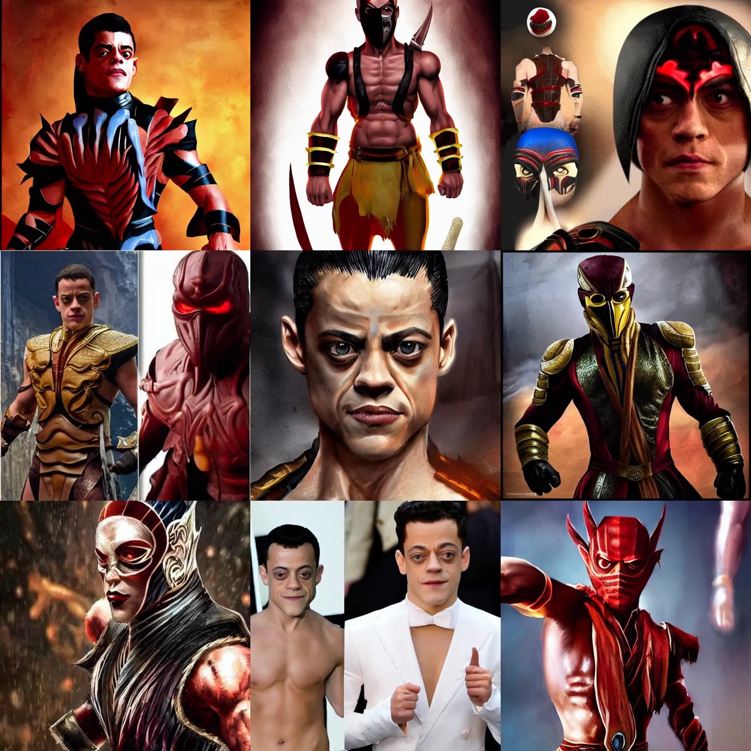 Rami Malek as a goro from mortal kombat Stable Diffusion OpenArt