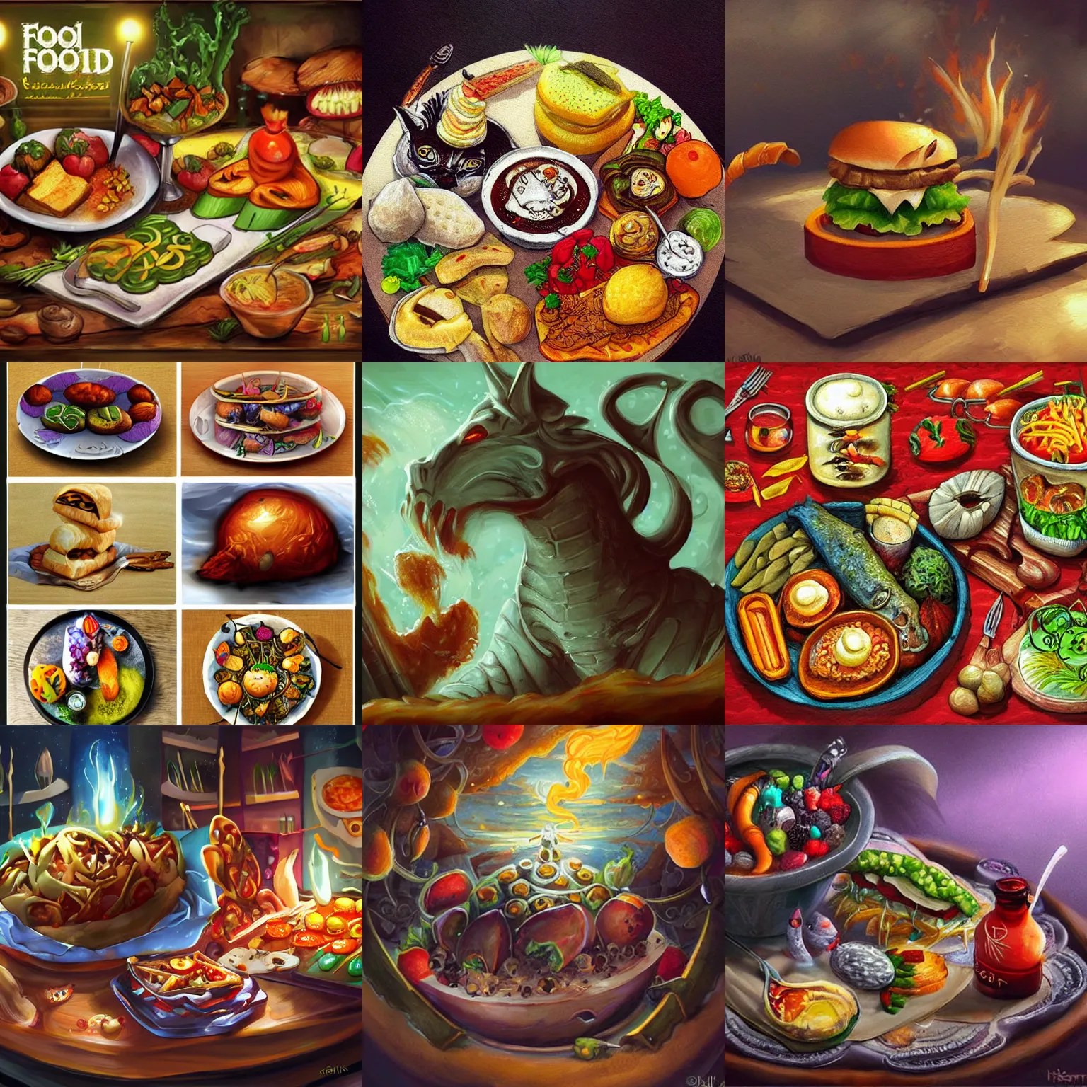 food, fantasy art, fantasy, food focus Stable Diffusion