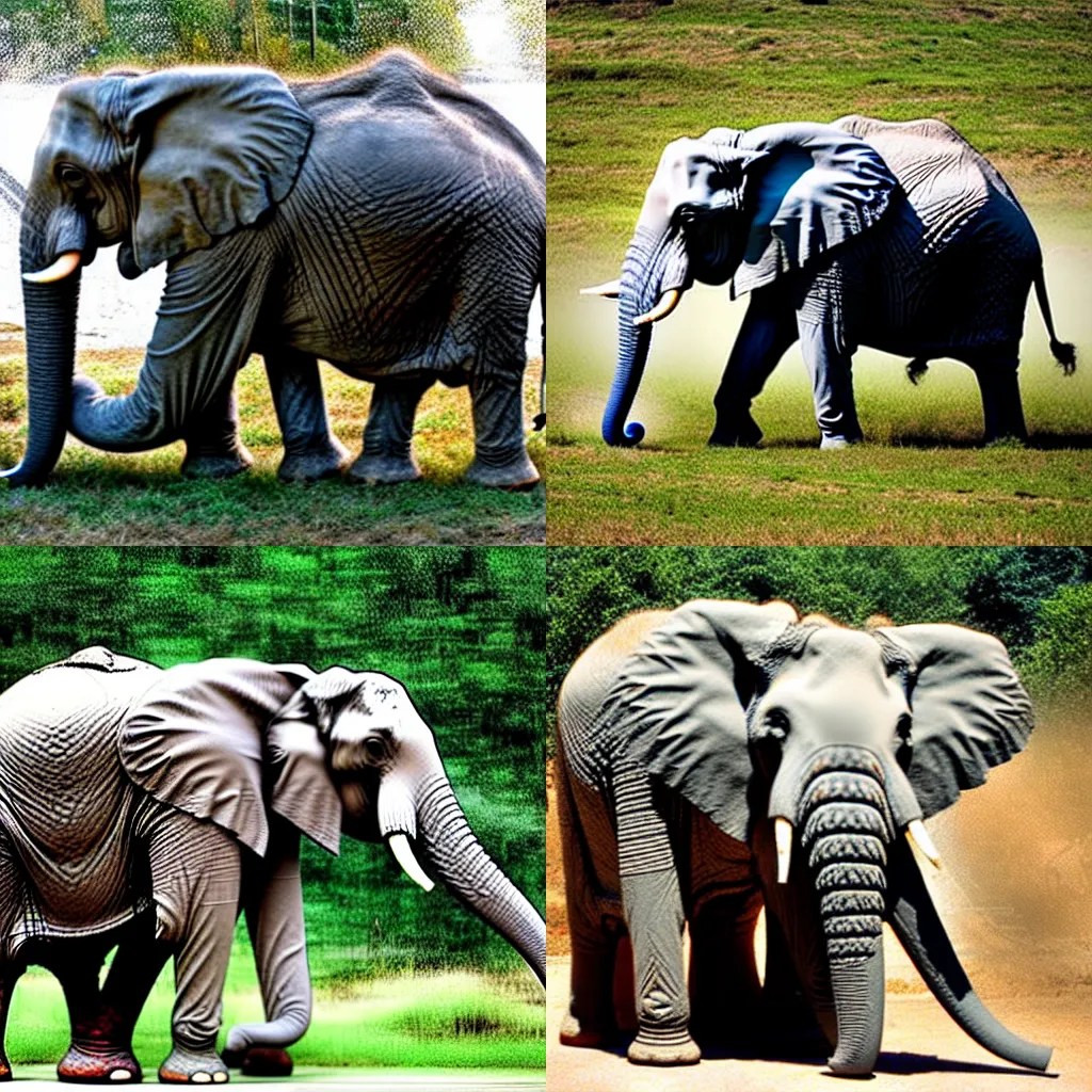 tank turns elephant with elephant head Stable Diffusion OpenArt