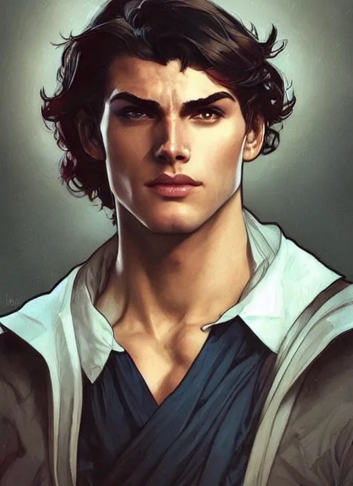 a handsome man. he is a superhero, dressed as a Stable Diffusion