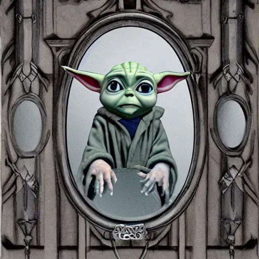 (Baby Yoda) stands as a character in HP Philosopher's Stable