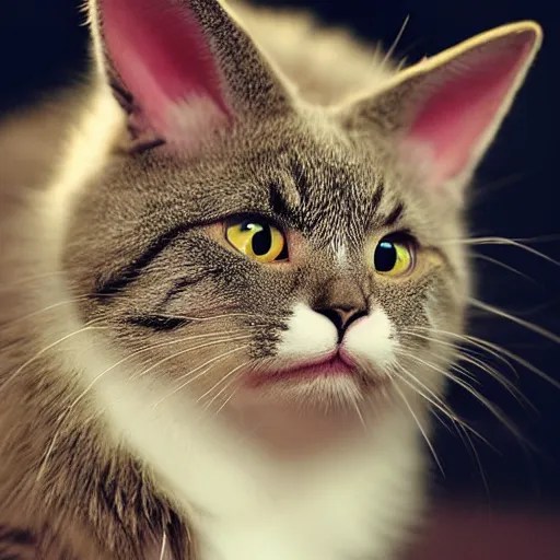 cat rabbit hybrid, a cross between a cat and a Stable Diffusion