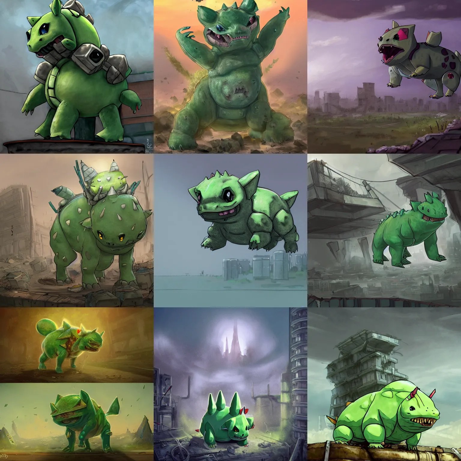 high quality art of a giant Bulbasaur in an Stable Diffusion OpenArt