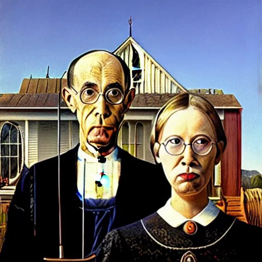 american gothic by salvador dali Stable Diffusion OpenArt