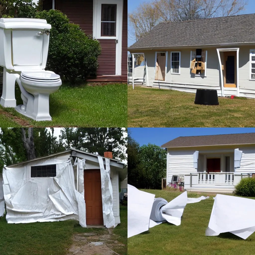 toilet papered house Stable Diffusion OpenArt