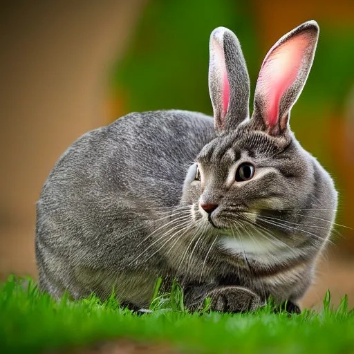 a cross between a cat and a rabbit, photography, f / 1 Stable