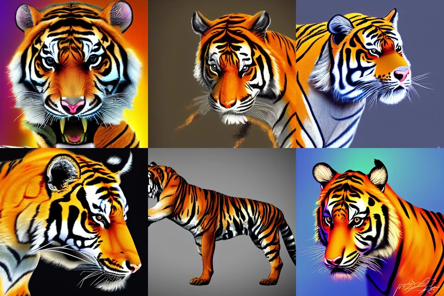 Hybrid of a tiger and a horse, digital art Stable Diffusion OpenArt