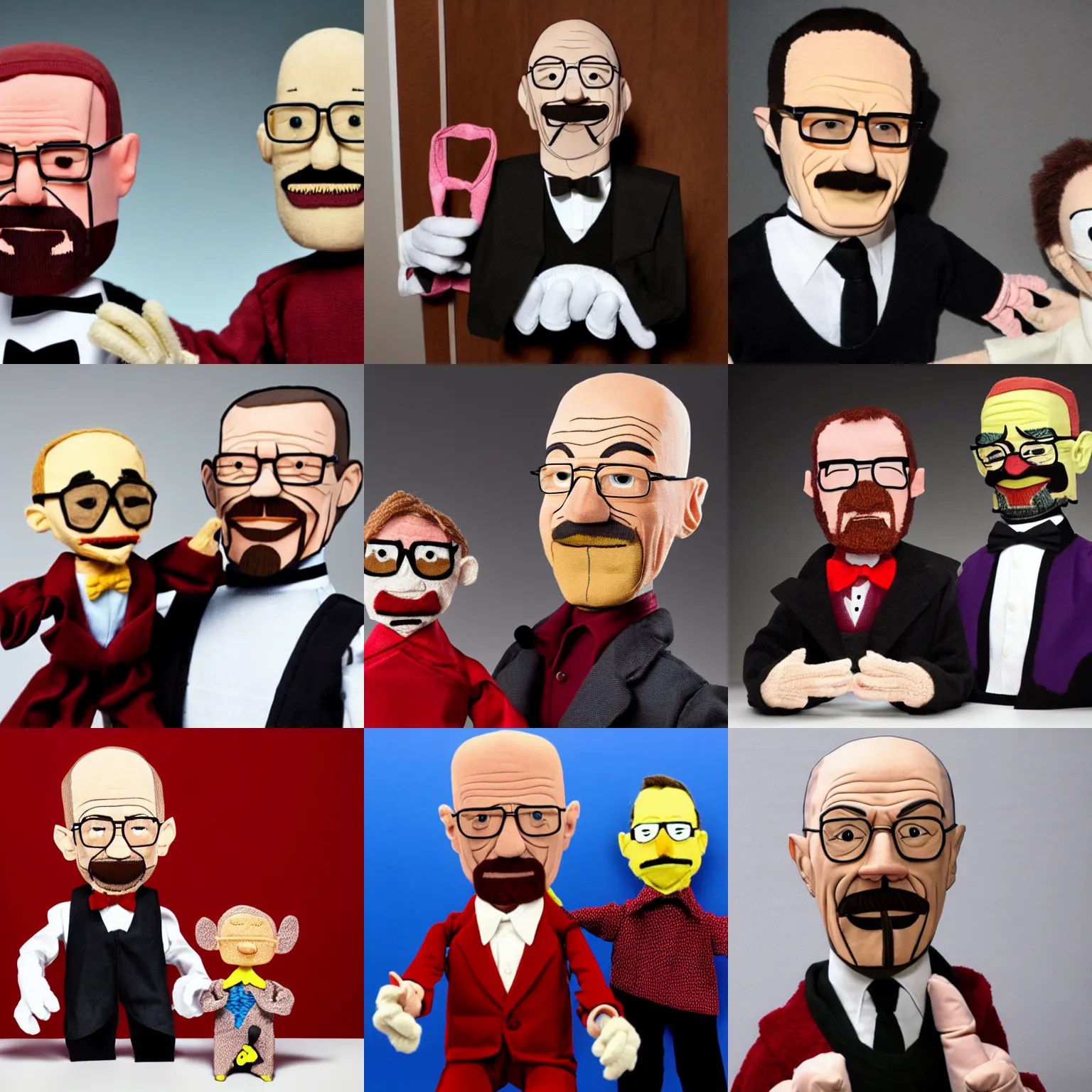 a walter white ventriloquist puppet Stable Diffusion OpenArt