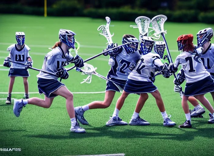 lacrosse team playing intergalactic championship Stable Diffusion