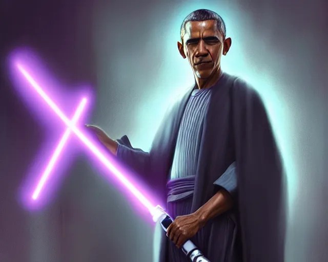 5 5 mm portrait photo of barack obama as mace windu Stable Diffusion