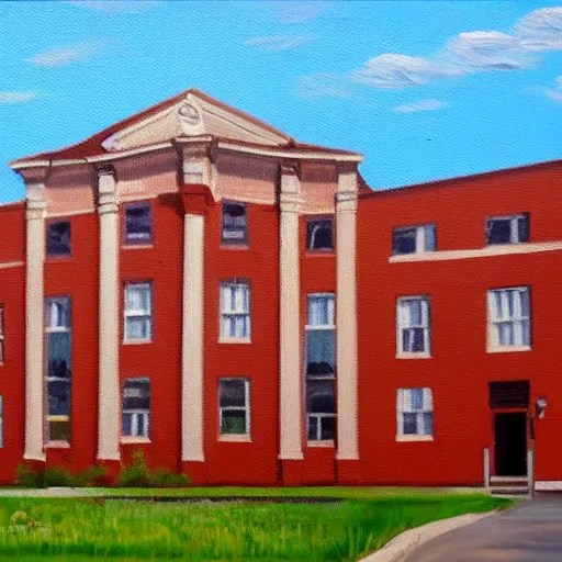 beautiful oil painting of galva elementary school in Stable Diffusion