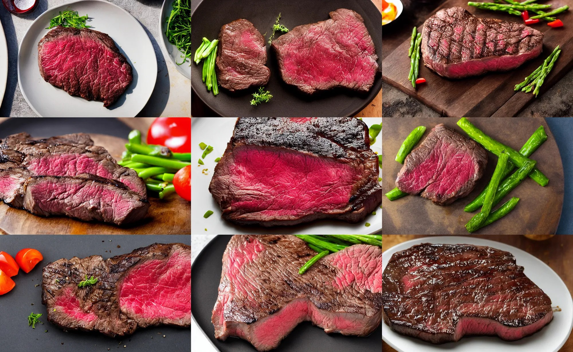 Photograph of a rump steak, highdefinition Michelin Stable Diffusion