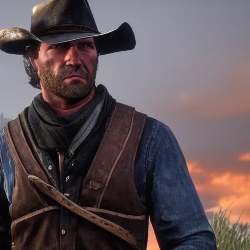 arthur from red death redemption 2 wearing an Stable Diffusion