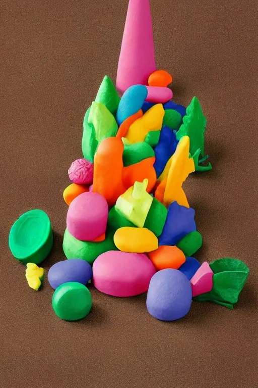 a play doh sculpture by o'keeffe Stable Diffusion OpenArt