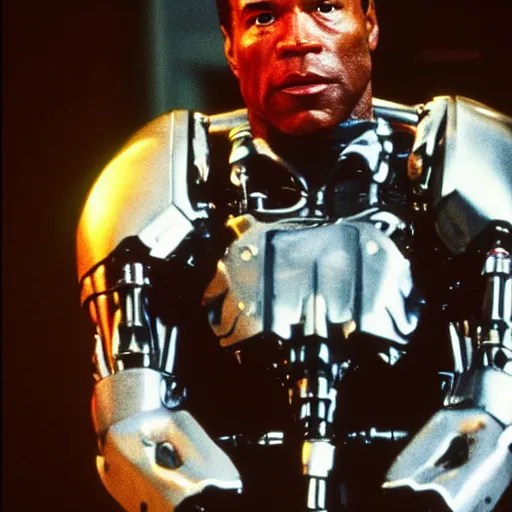 A still of OJ Simpson as The Terminator. Extremely Stable Diffusion OpenArt