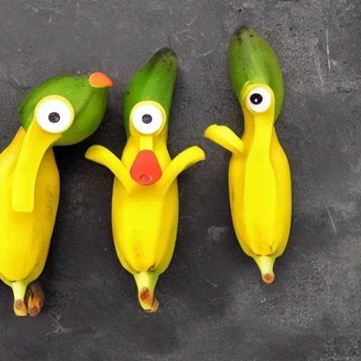 banana ducks, peeled bananas with googly eyes and duck Stable