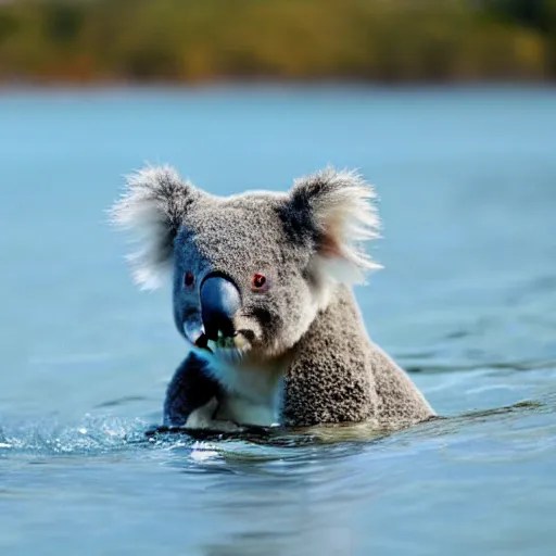 koala swimming in clouds Stable Diffusion