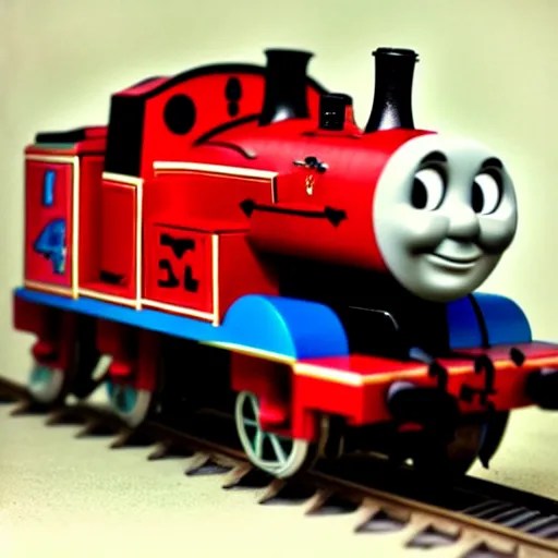 evil thomas the tank engine with mechanical spider legs | Stable Diffusion