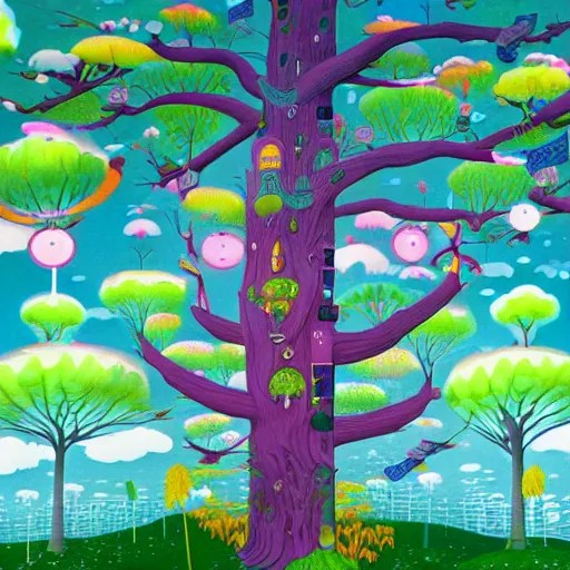tree city by Chiho Aoshima Stable Diffusion OpenArt