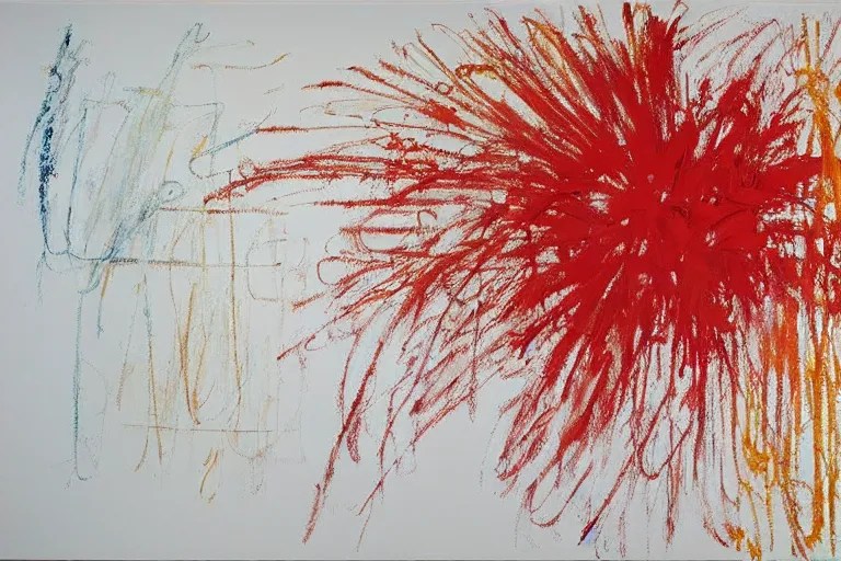 large scale painting by cy twombly and joe tilson, Stable Diffusion