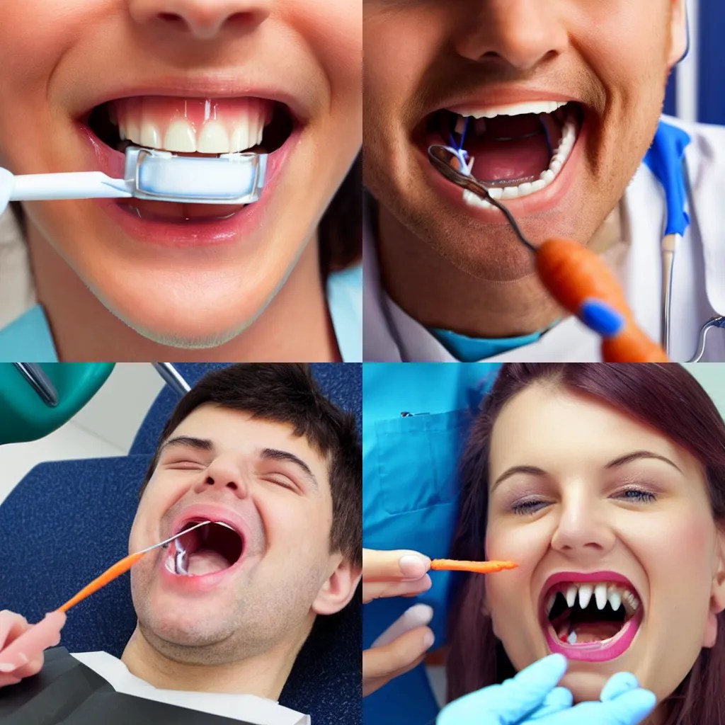 dentist putting carrot in my mouth Stable Diffusion