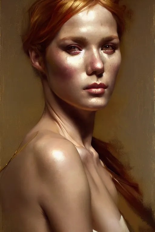 hyper realistic painting portrait of gold by stjepan Stable Diffusion