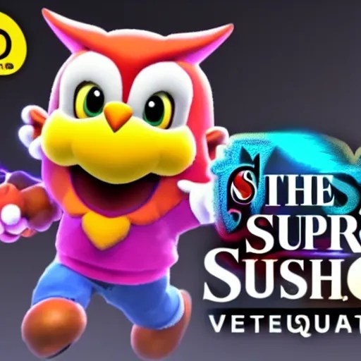 the Duolingo Owl in Super Smash Bros. Ultimate, video Stable Diffusion