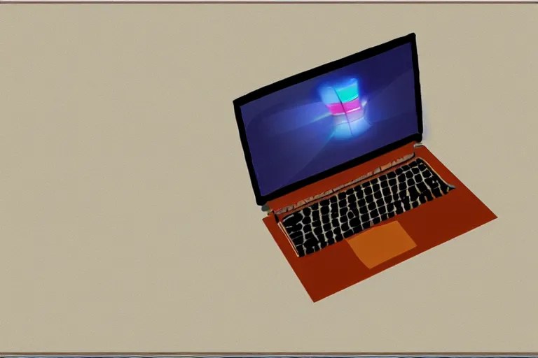 concept art for a left handed laptop, digital art Stable Diffusion