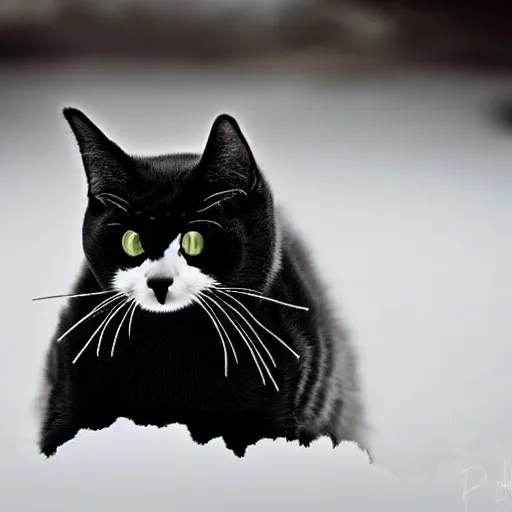 a feline penguin cat hybrid, animal photography Stable Diffusion
