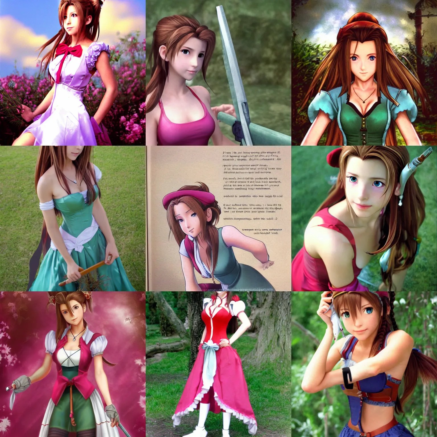 aerith gainsborough of final fantasy 7 Stable Diffusion OpenArt