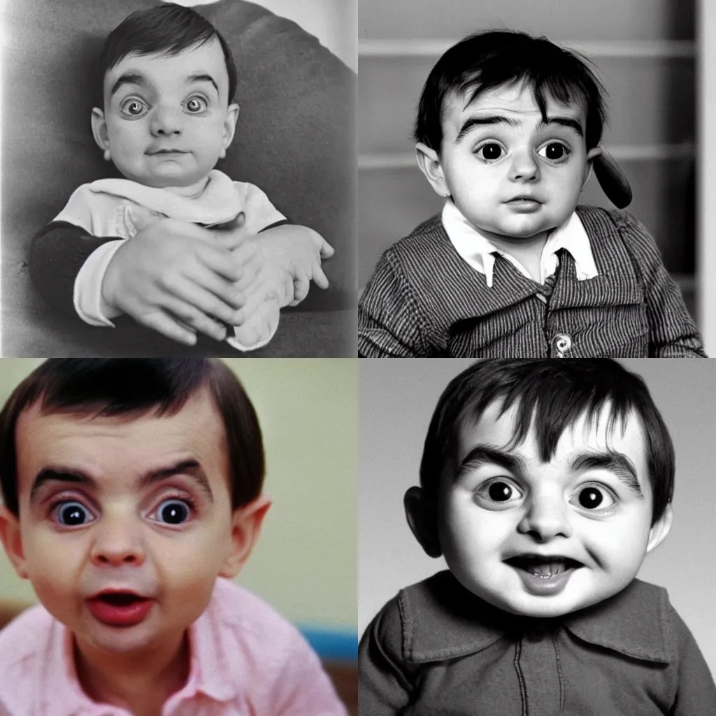 Mr Bean as a baby Stable Diffusion