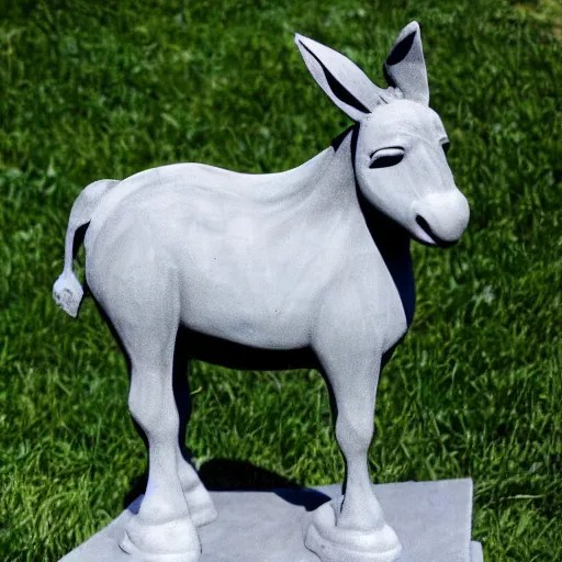 donkey made of concrete artstyle....... award winning Stable