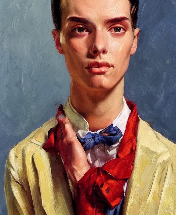 very detailed masterpiece androgynous man portrait Stable Diffusion